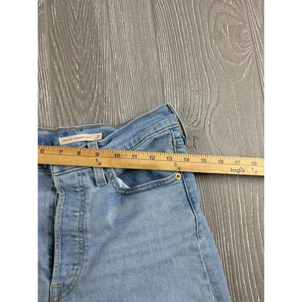 Levi's Ribcage Straight Ankle Women's Jeans Medium Wash Size 27 Length 27